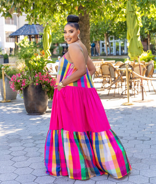 Pink paradise maxi dress