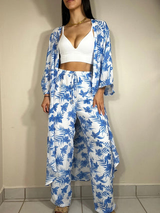 Happy In Hawaii Floral Kimono & Pant