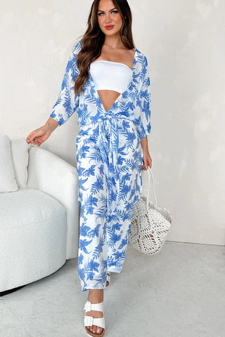 Happy In Hawaii Floral Kimono & Pant