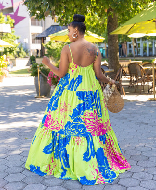 Philfra  tropical maxi dress