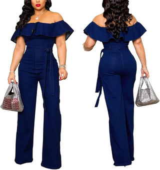 Lucky charm demim jumpsuit ( plus size )