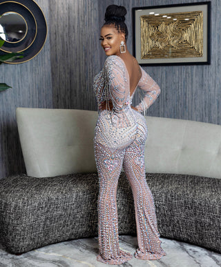 Luxury crystal jumpsuit