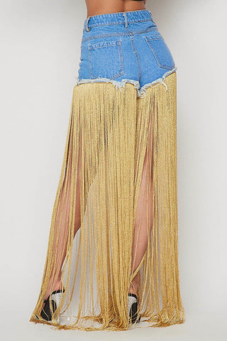 Night on the town fringes denim