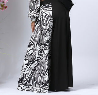 Half and half  wide leg pants